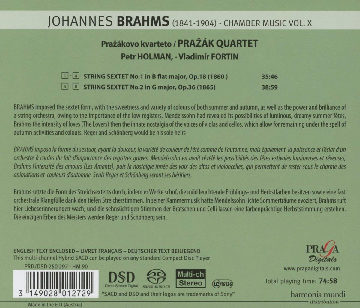 Brahms: String Sextets Nos. 1 & 2 - slide-1
