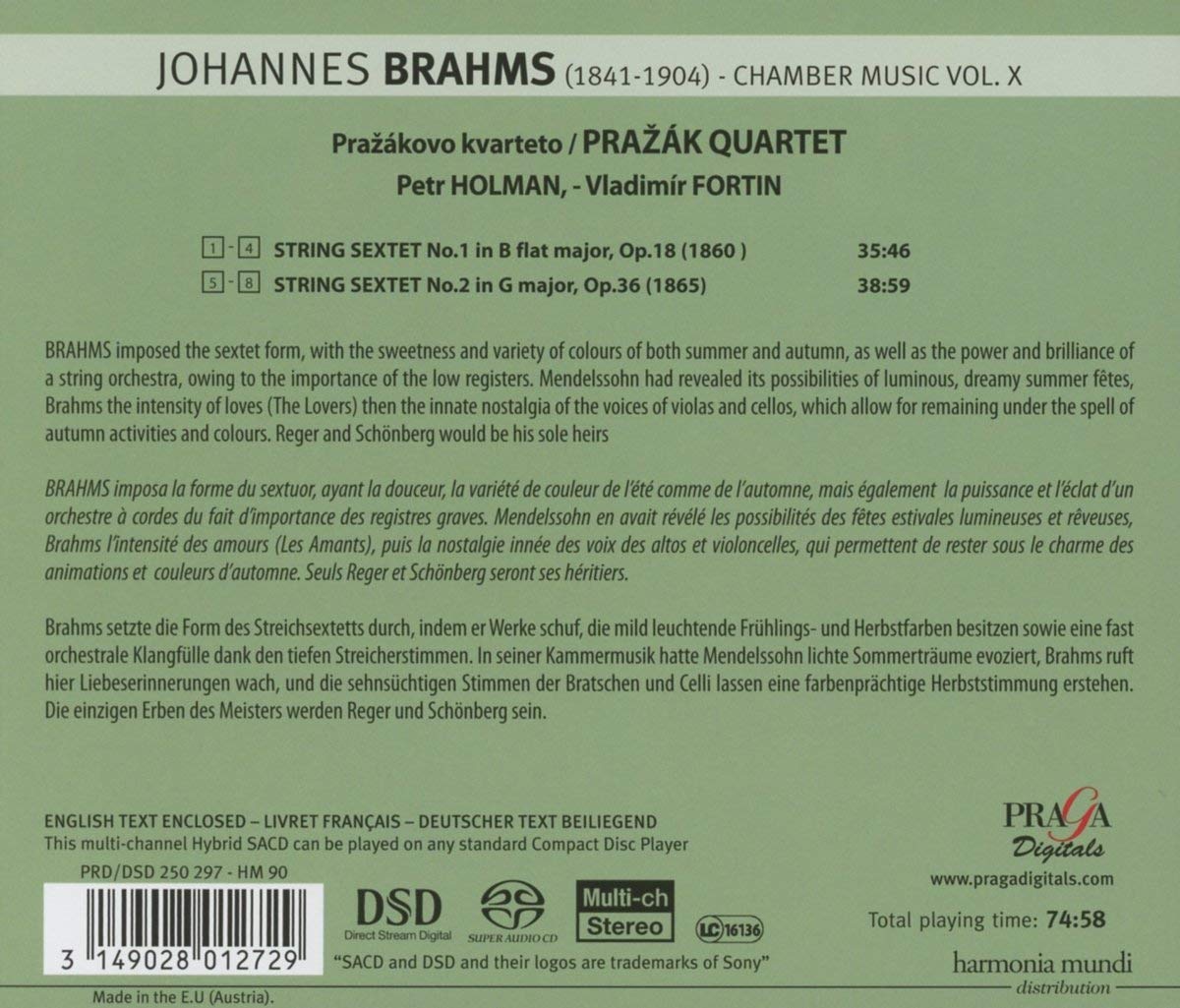 Brahms: String Sextets Nos. 1 & 2 - slide-1
