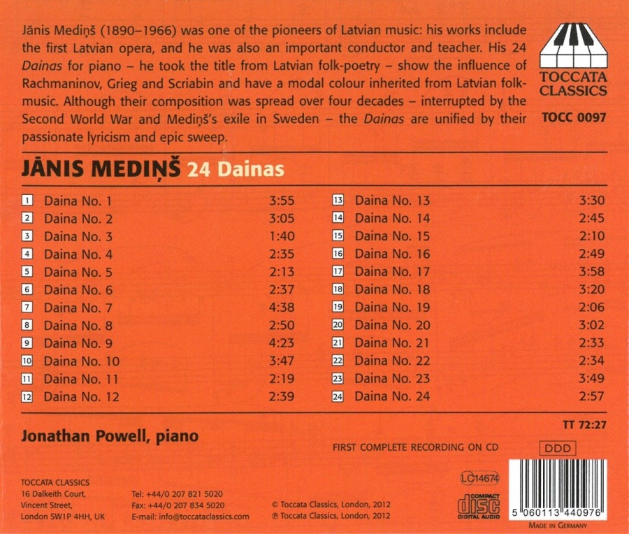 Medins: 24 Dainas (Preludes) - slide-1