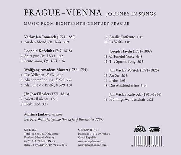 Prague - Vienna, Journey in Songs - Tomášek; Koželuch; Rösler; Mozart; ... - slide-1
