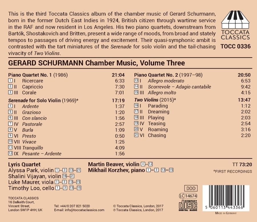 Schurmann: Chamber Music Vol. 3 - slide-1