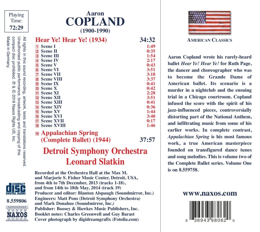 Copland: Appalachian Spring (Complete Ballet); Hear Ye! Hear Ye! - slide-1