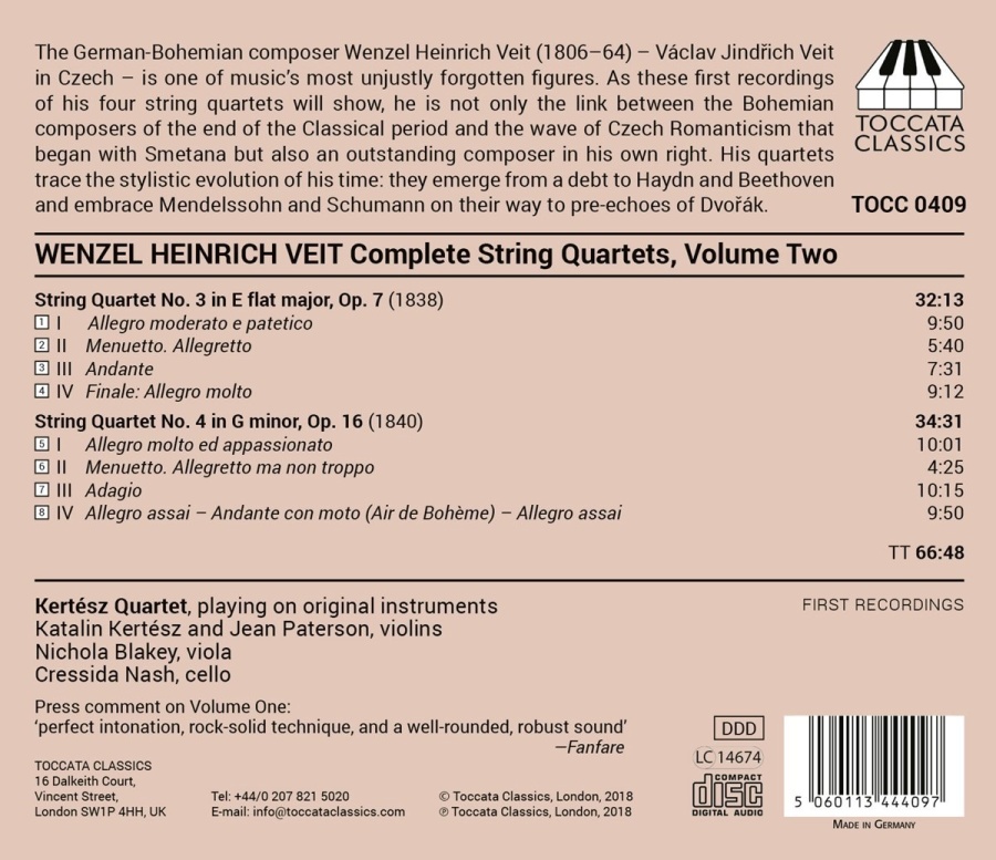 Veit: Complete String Quartets Vol. 2 - slide-1