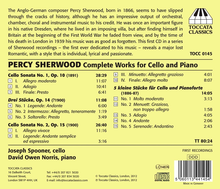 Sherwood: Complete Works for Cello and Piano - slide-1