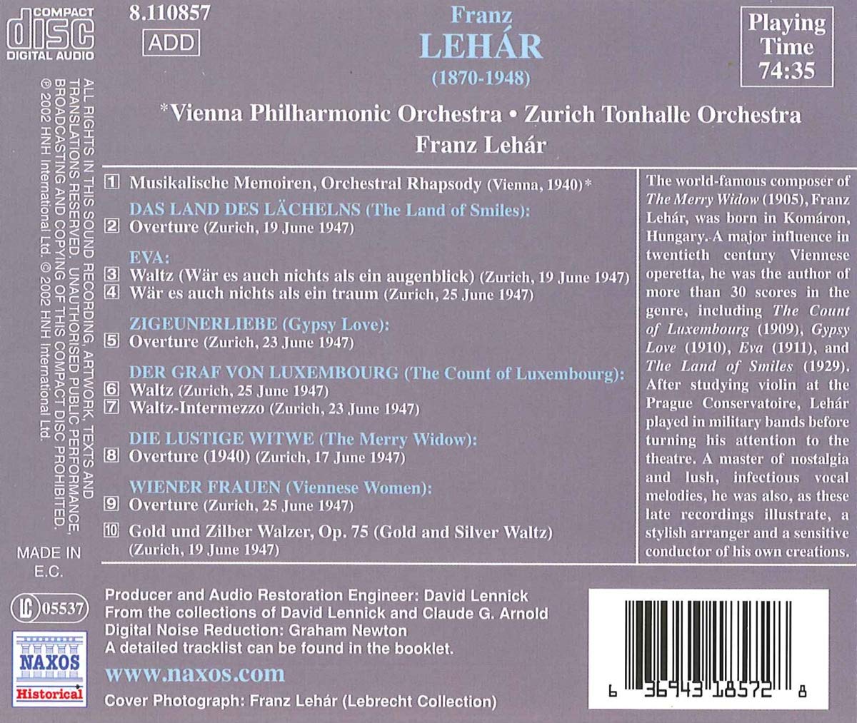 LEHAR: Waltzes and Overtures - slide-1