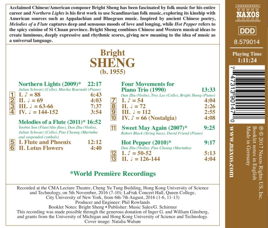 Sheng: Northern Lights, Melodies of a Flute, 4 Movements for Piano Trio - slide-1