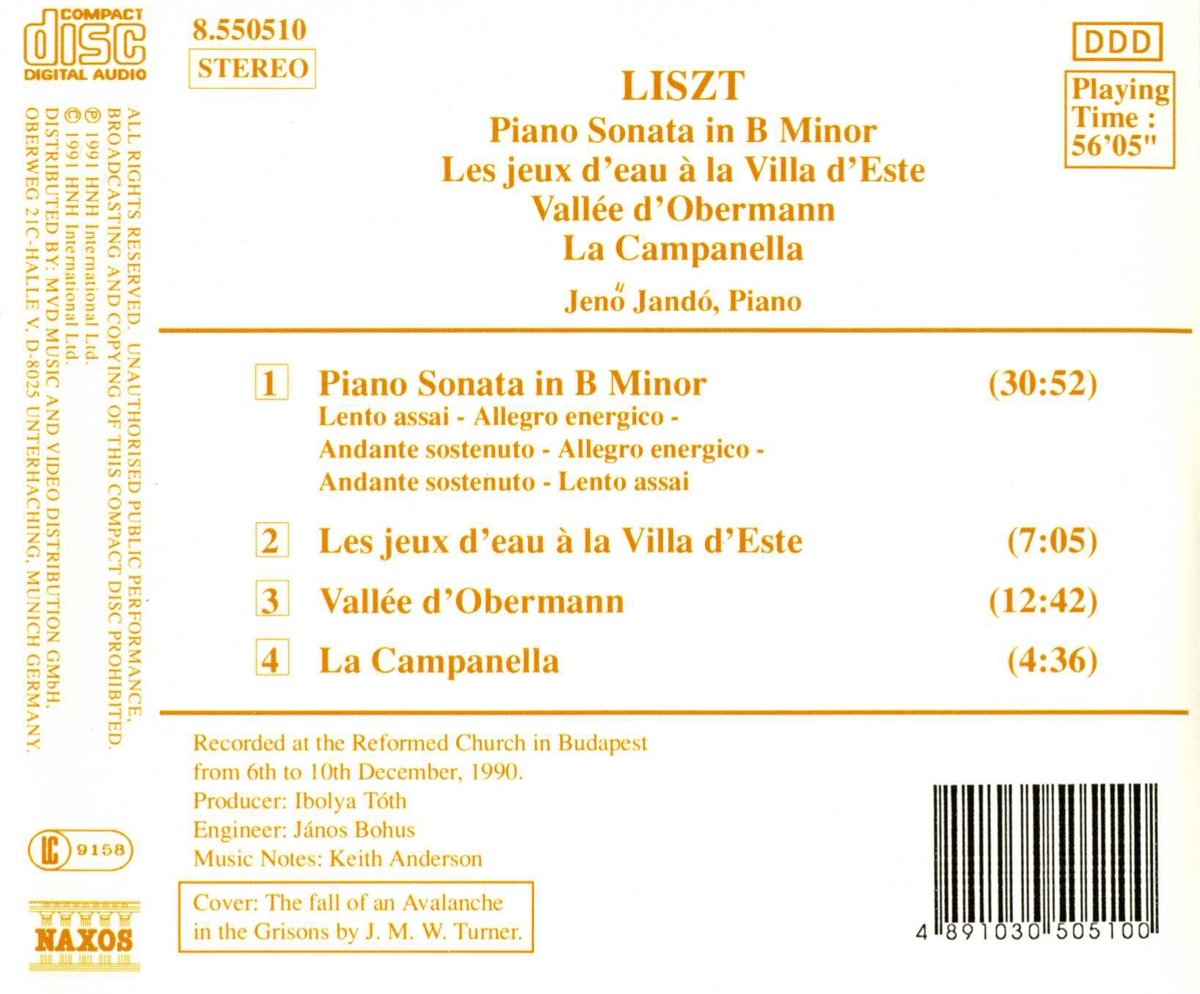 LISZT: Piano Sonata in B Minor, Vallée d'Obermann, La campanella - slide-1