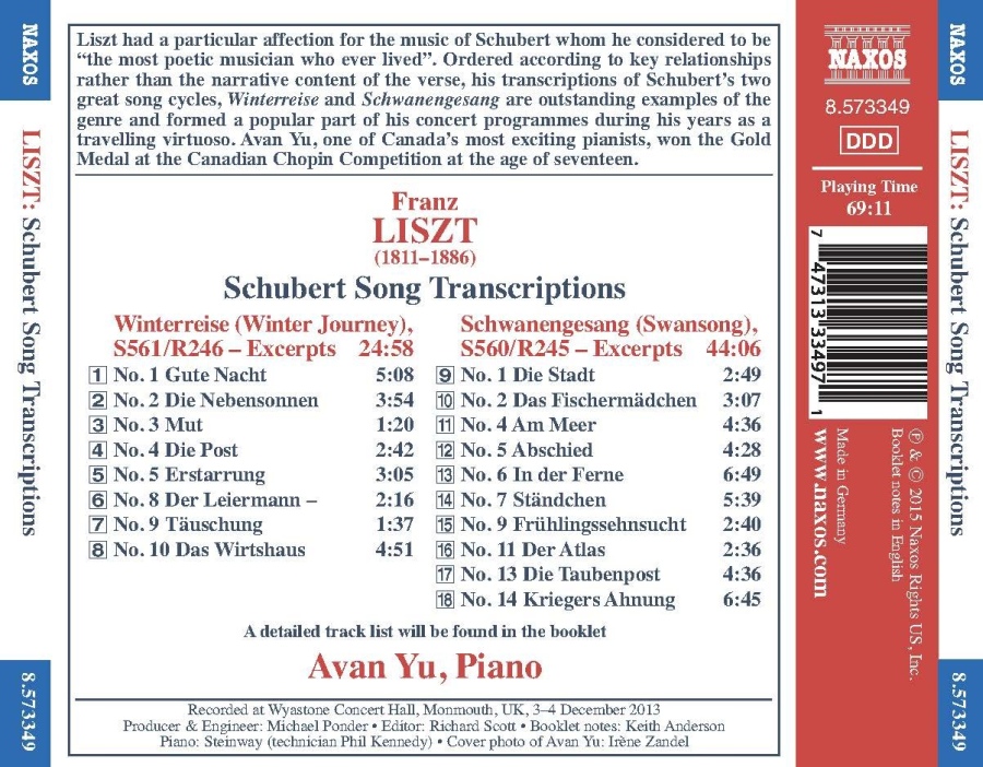 Liszt: Schubert Song Transcriptions – Winterreise,  Schwanengesang - slide-1