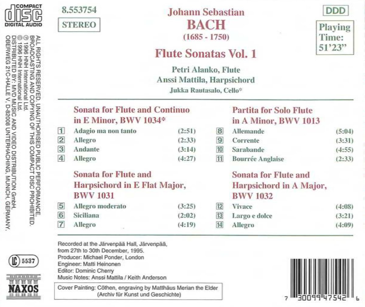 BACH: Flute Sonatas vol. 1 - slide-1