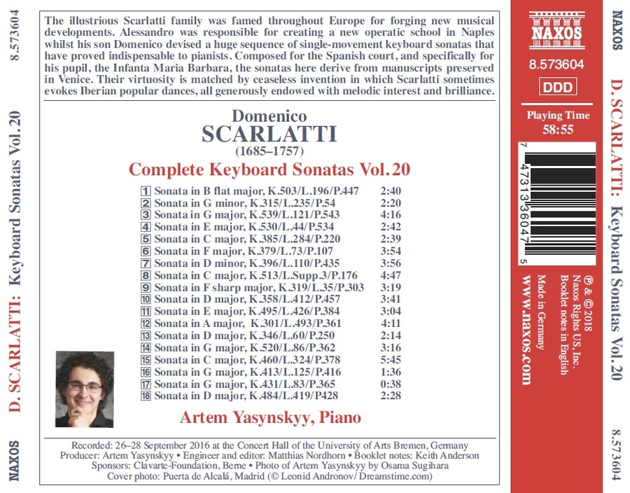 Scarlatti: Complete Keyboard Sonatas Vol. 20 - slide-1