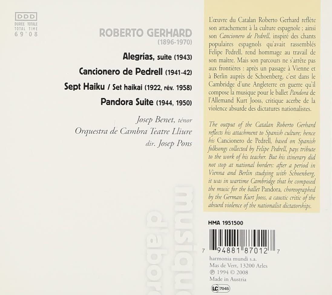 Gerhard: Cancionero de Pedrell  - slide-1