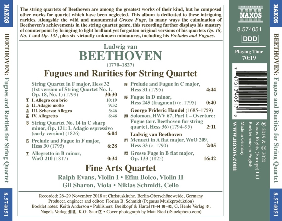 Beethoven: Fugues and Rarities for String Quartet - slide-1
