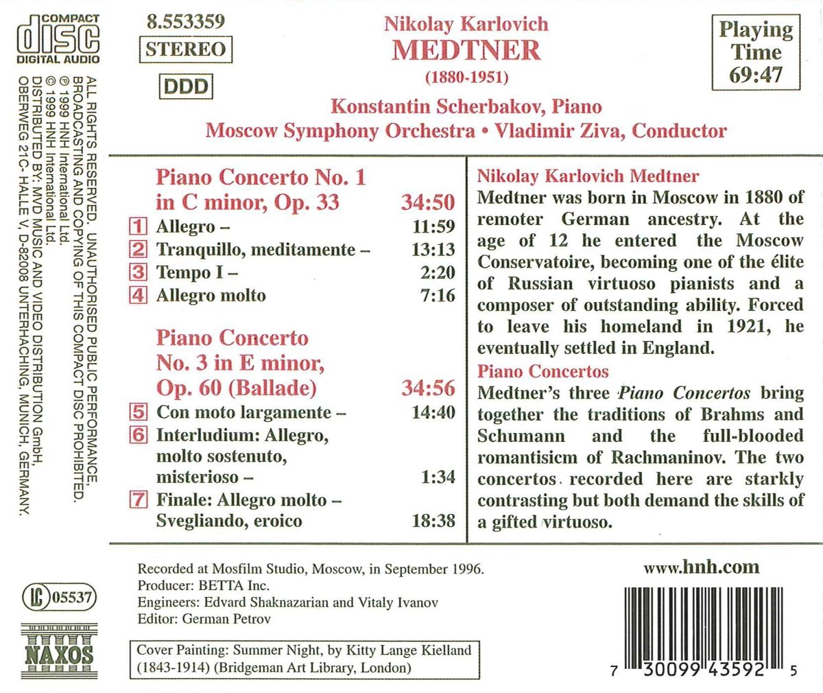 MEDTNER: Piano Concertos 1 & 3 - slide-1