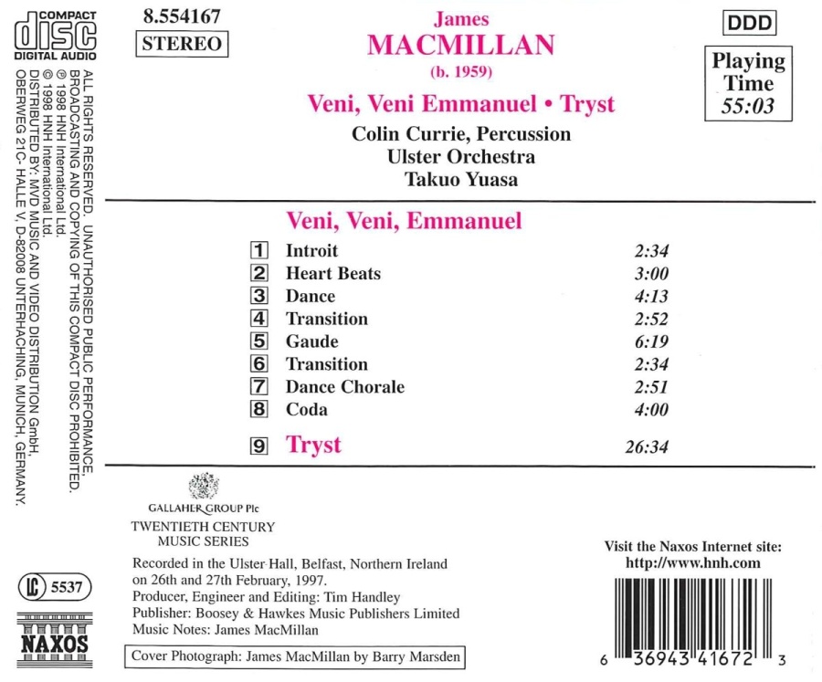 MACMILLAN: Veni, Veni Emmanuel; Tryst - slide-1