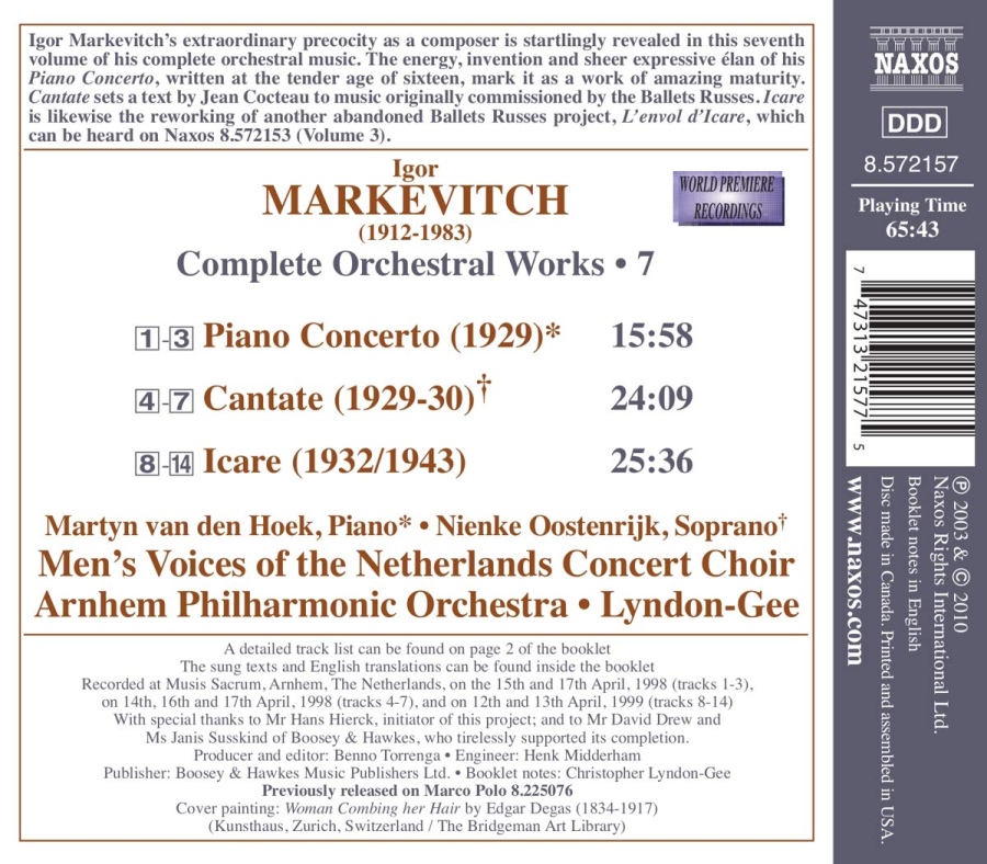Markevitch: Orchestral Works Vol. 7 - Piano Concerto, Cantate, Icare - slide-1
