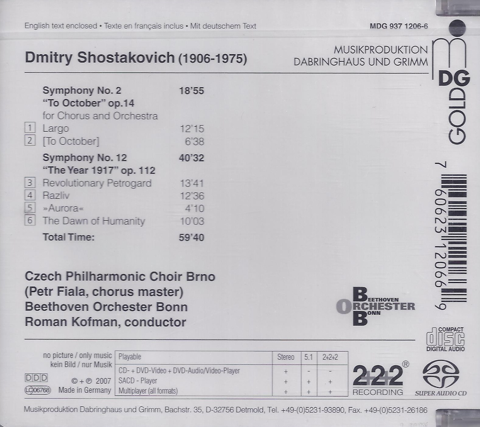 Shostakovich : Symphony no. 2 & 12 - slide-2