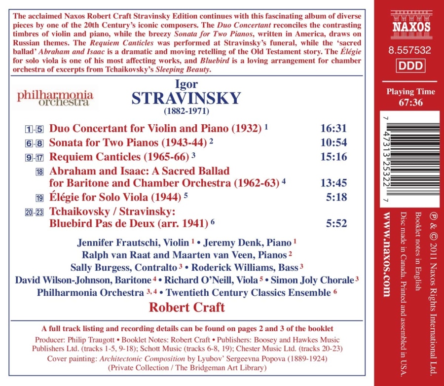 Stravinsky: Duo concertant, Sonata for Two Pianos, Requiem Canticles, Abraham and Isaac - slide-1