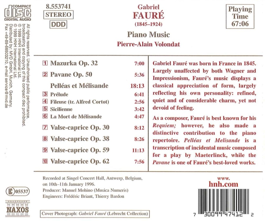 FAURÉ: Pelleas et Melisande, Valses-caprices - slide-1