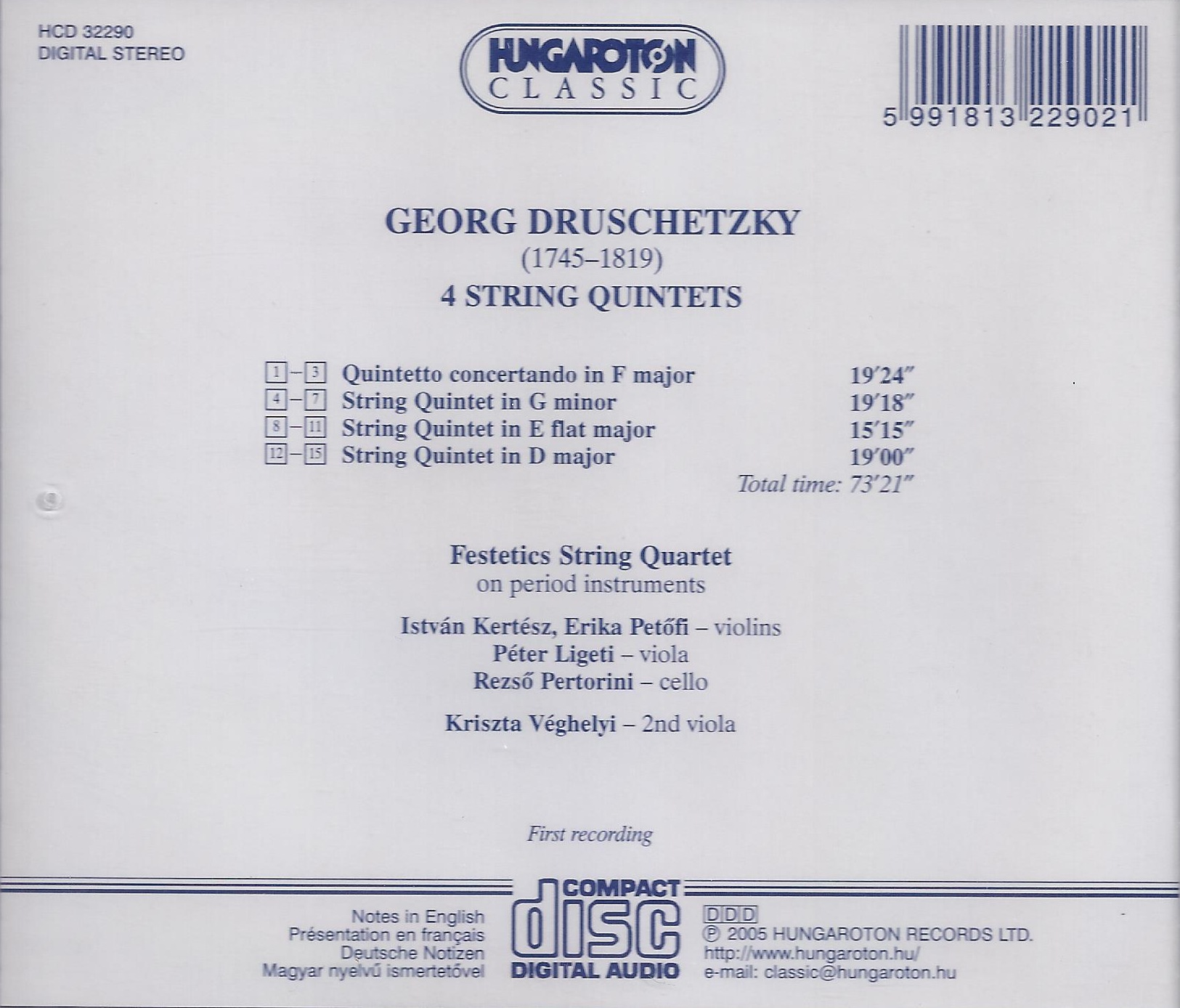 Druschetzky: Four string quintets - slide-1