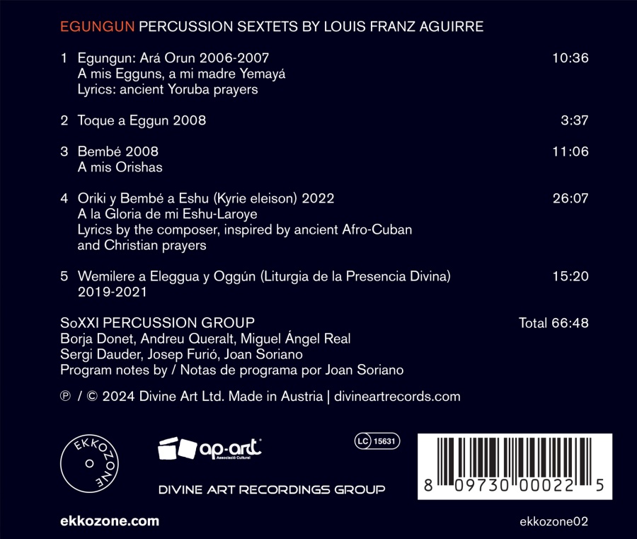 Aguirre: Egungun - Percussion Sextets - slide-1