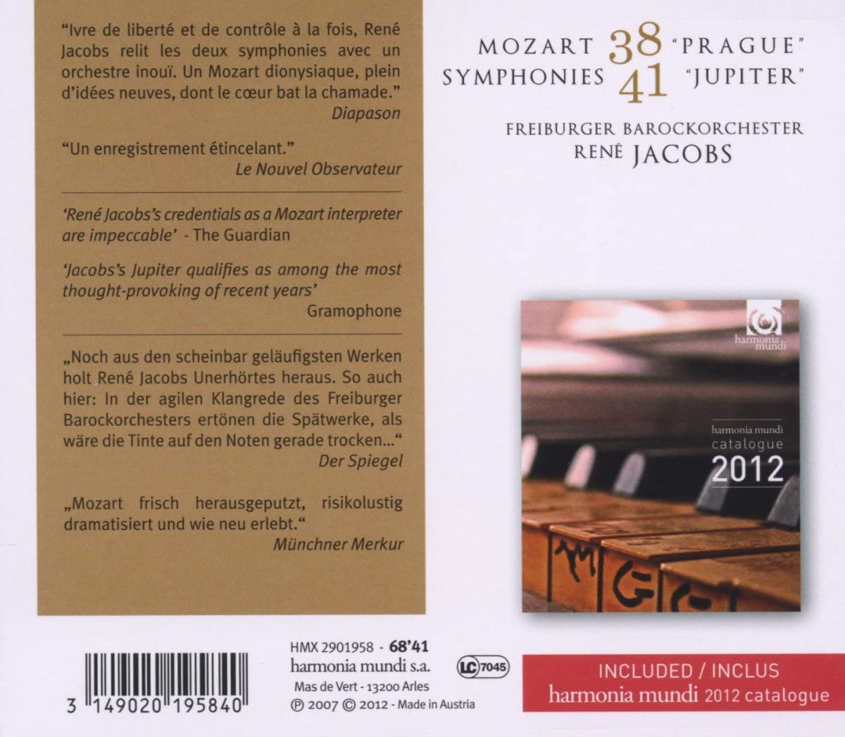 Mozart: Symphonies Nos. 38 "Prague" & 41 "Jupiter" - slide-1
