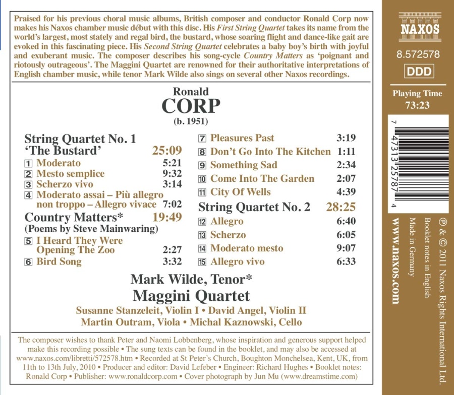 CORP: String Quartets Nos. 1 and 2; Country Matters - slide-1