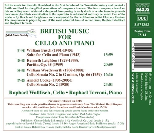 British Music for Cello and Piano - Busch; Leighton; Wordsworth; Cooke - slide-1