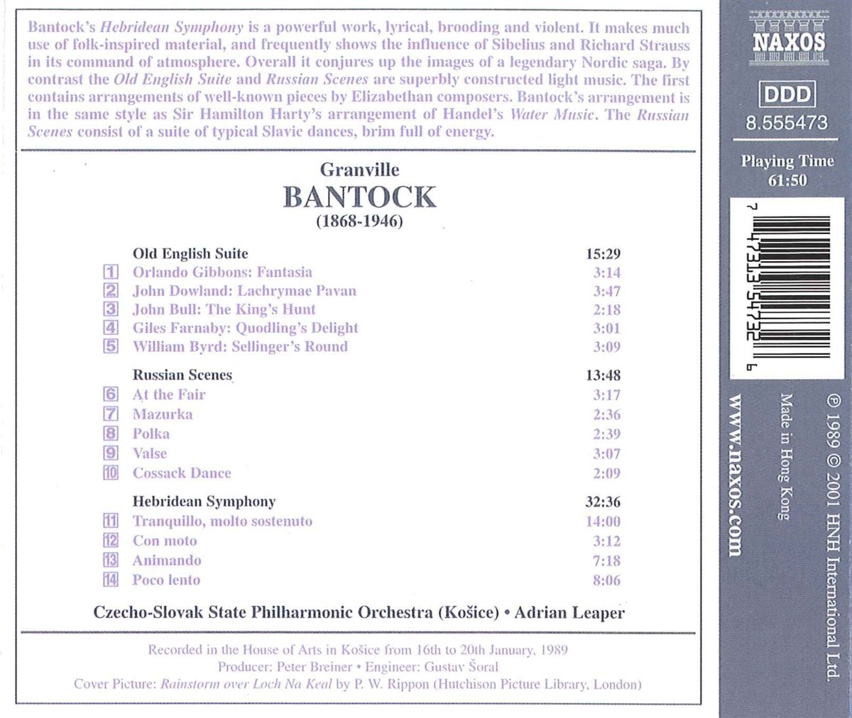 BANTOCK: Hebridean Symphony - slide-1