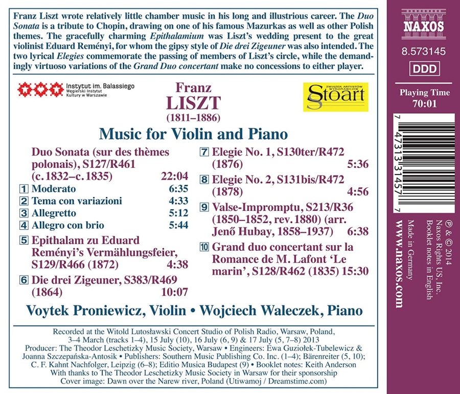 Liszt: Music for Violin and Piano - slide-1