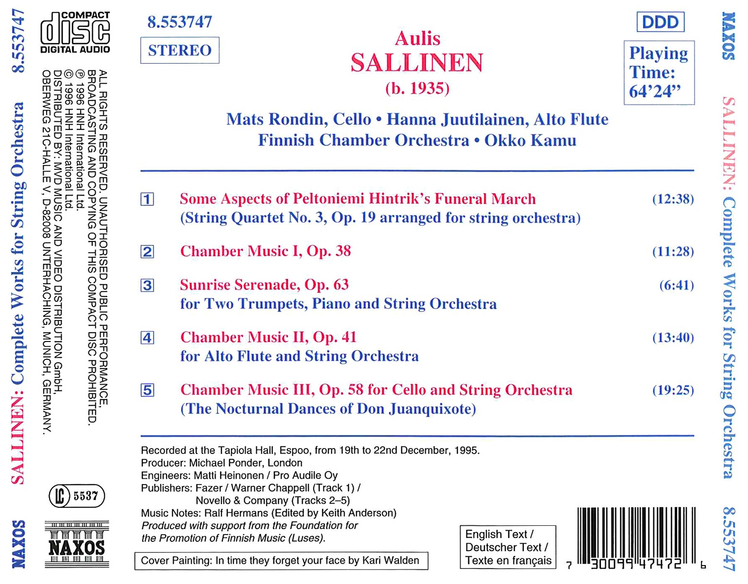 SALLINEN: Works for String Orchestra - slide-1