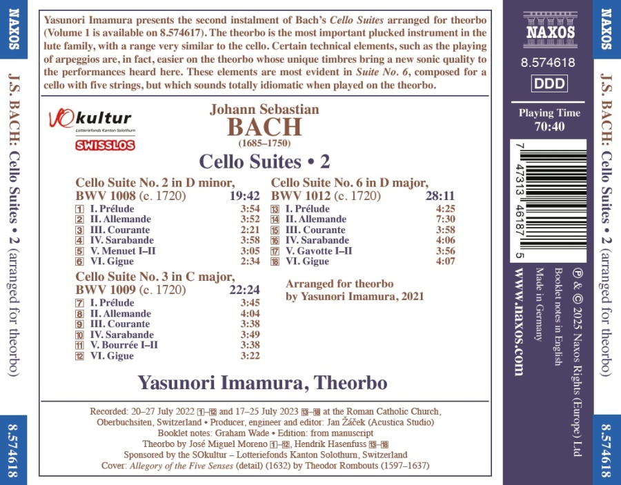 Bach: Cello Suites Vol. 2 (arr. for theorbo) - slide-1