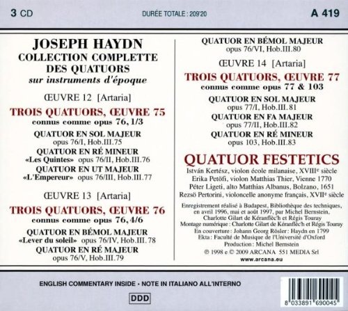 Haydn: Les Quatuors Œuvres 75, 76 & 77 - slide-1