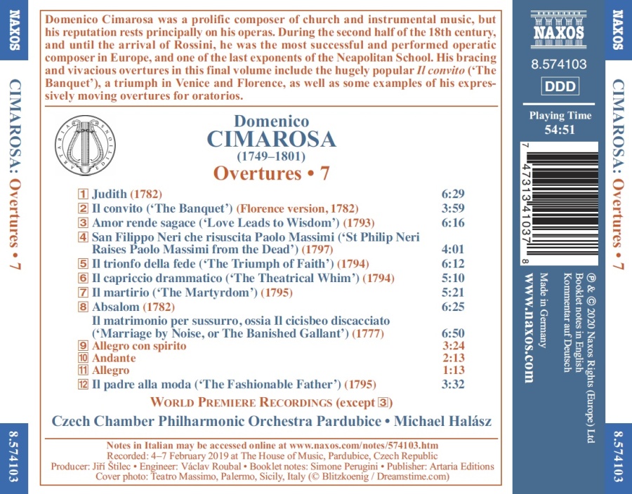 Cimarosa: Overtures Vol. 7 - slide-1