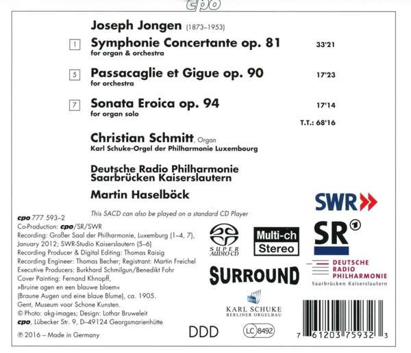 Jongen: Symphonie Concertante Passacaglie et Gigue Sonata Eroica - slide-1