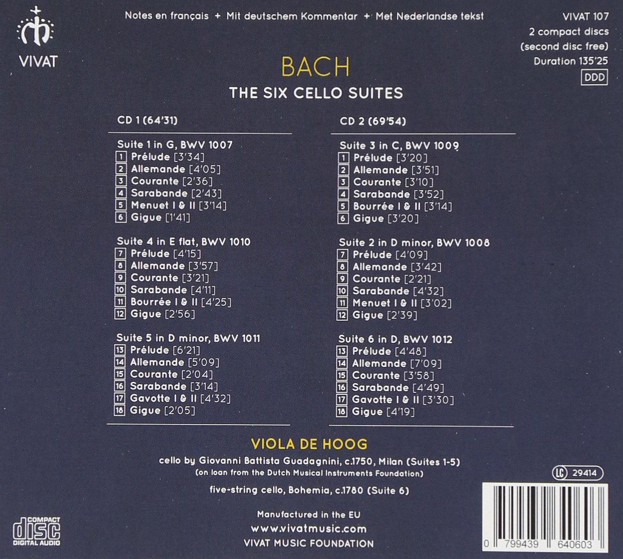 Bach: The Six Cello Suites - slide-1