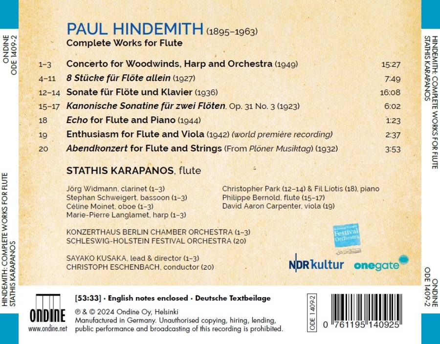 Hindemith: Complete Works for Flute - slide-1