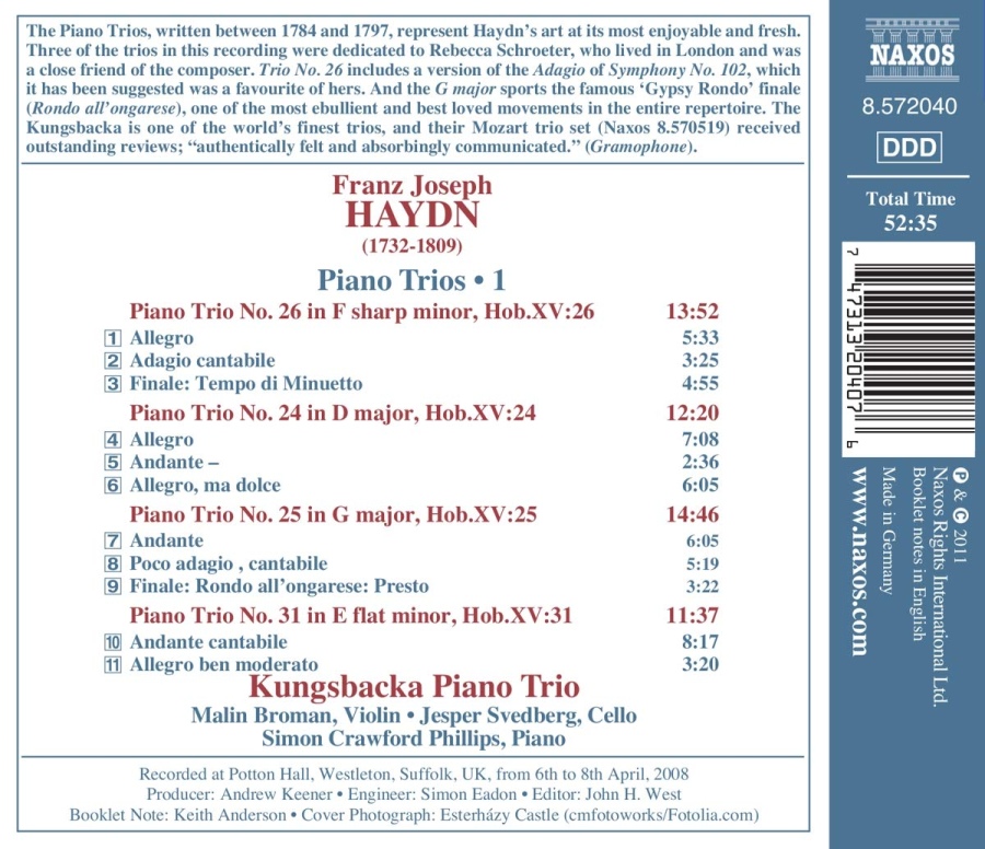 Haydn: Piano Trios • 1 - Nos. 24, 25, 26 & 31 - slide-1