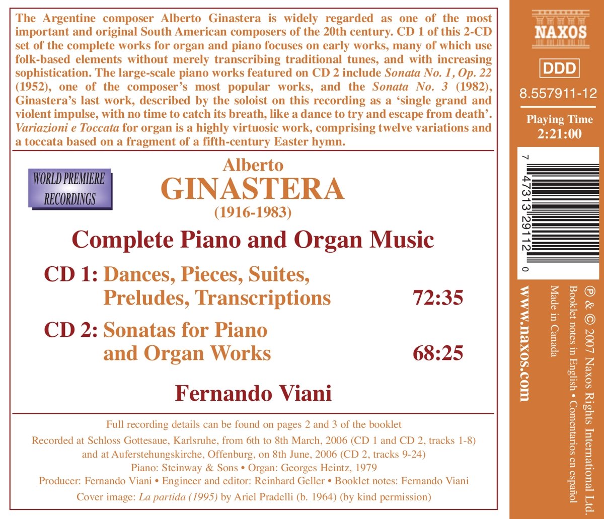 Ginastera: Complete Piano and Organ Music - slide-1
