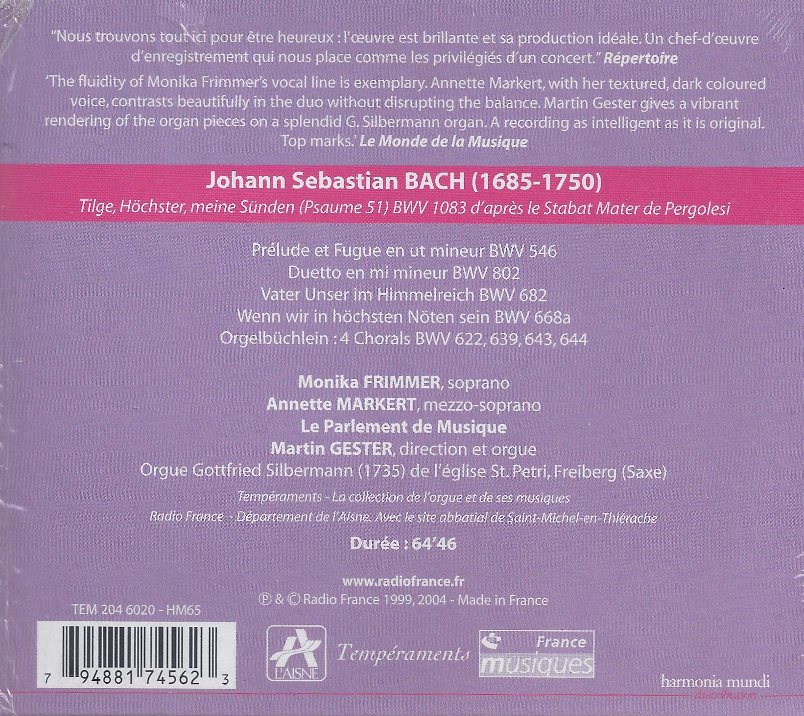 Bach/Pergolesi: Cantatas & Other Vocal Works - slide-1