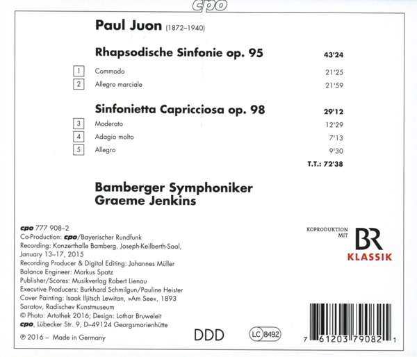 Juon: Rhapsodische Sinfonie Sinfonietta Capricciosa - slide-1