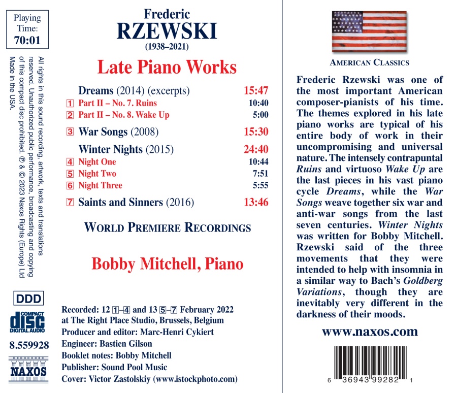 Rzewski: Dreams; War Songs; Winter Nights - slide-1