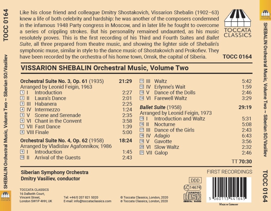 Shebalin: Orchestral Music Vol. 2 - slide-1