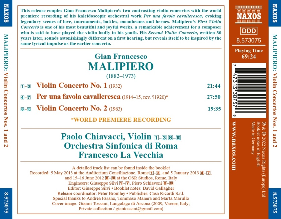 Malipiero: Violin Concertos Nos. 1 and 2 - slide-1