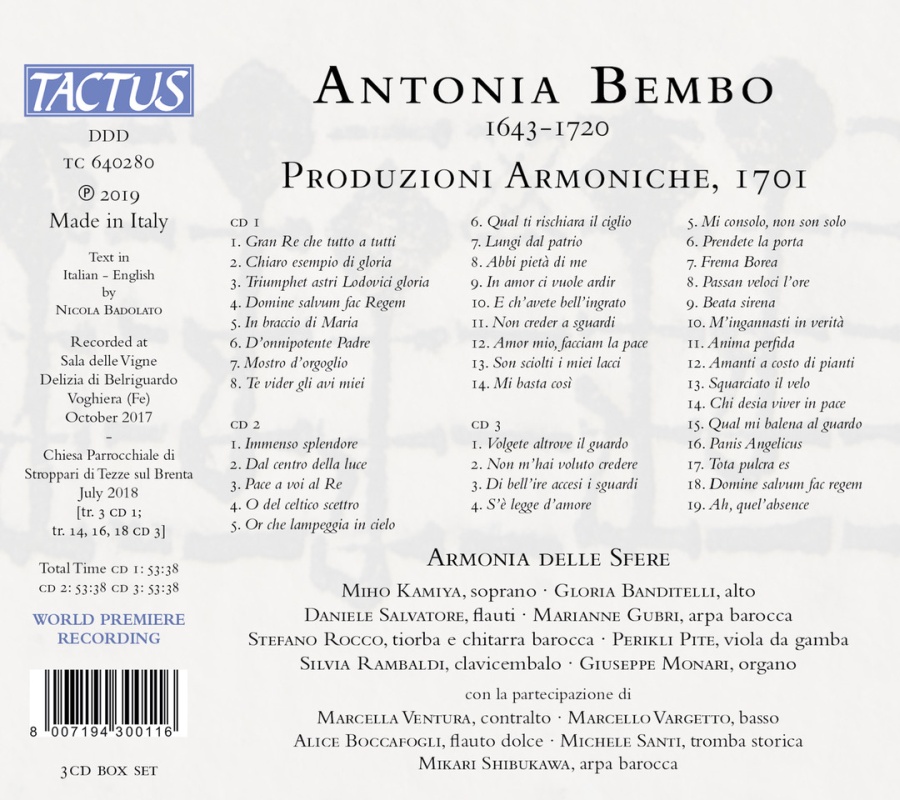 Bembo: Produzioni Armoniche, 1701 - slide-1