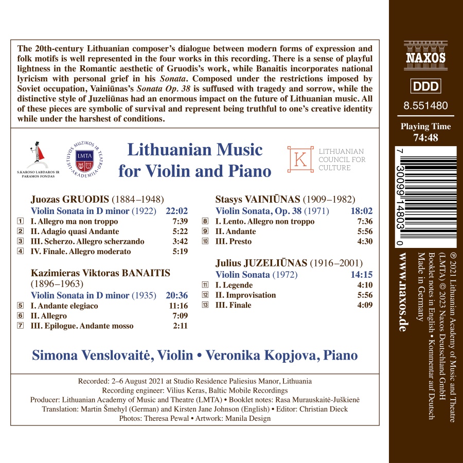 Lithuanian Music for Violin and Piano - slide-1