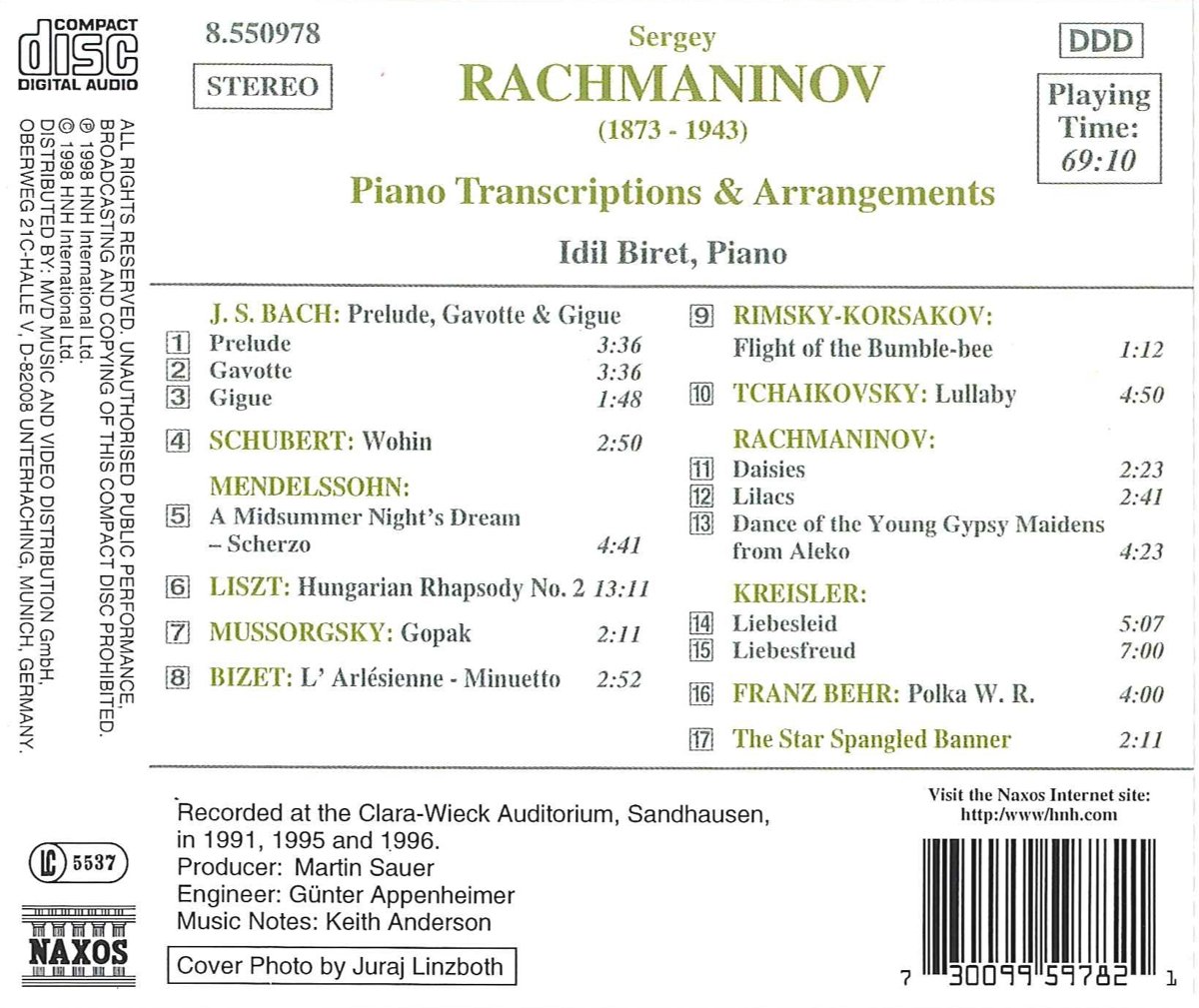 RACHMANINOV: Piano Transcriptions - slide-1
