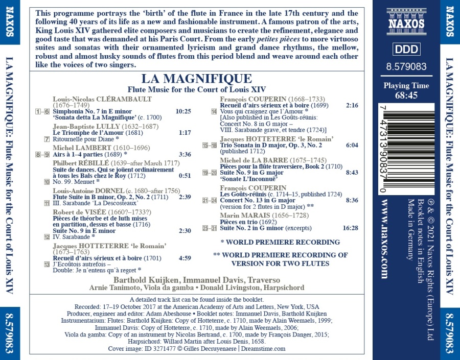 La Magnifique - Flute Music for the Court of Louis XIV - slide-1