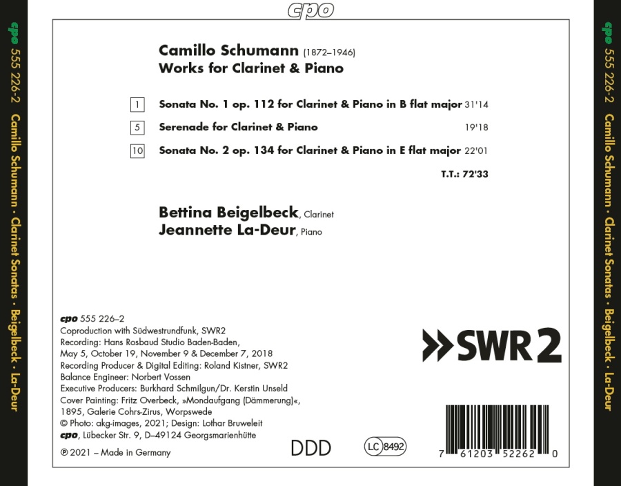 Camillo Schumann: Works for Clarinet & Piano - slide-1