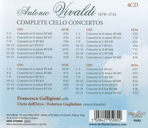 Vivaldi: Complete Cello Concertos - slide-1