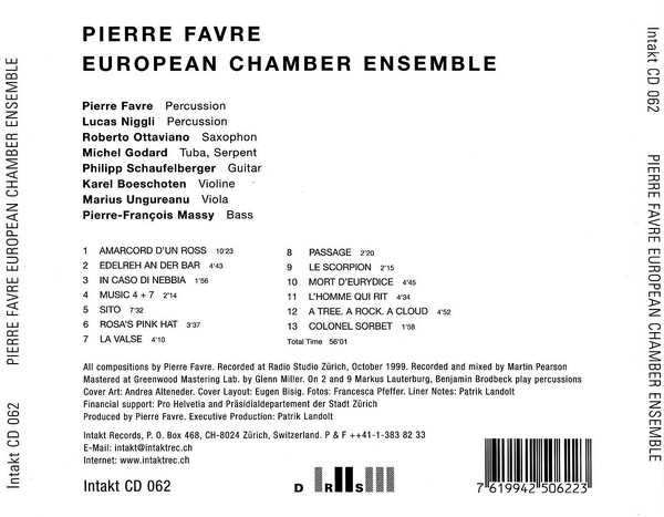 Pierre Favre: European Chamber Ensemble - slide-1